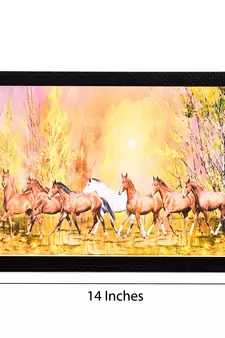 Brown Horses Satin Matt Texture UV Art Painting
