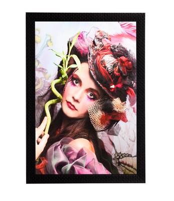Abstract Girl Satin Matt Texture UV Art Painting 1