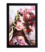 Abstract Girl Satin Matt Texture UV Art Painting