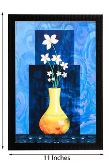 Vase & Flower Satin Matt Texture UV Art Painting