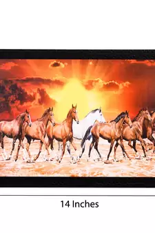 Brown & White Horses Satin Matt Texture UV Art Painting