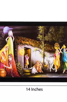 Village View Satin Matt Texture UV Art Painting