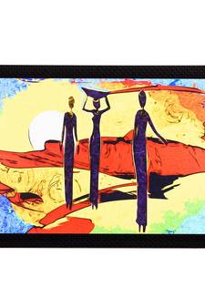 Abstact Women Satin Matt Texture UV Art Painting