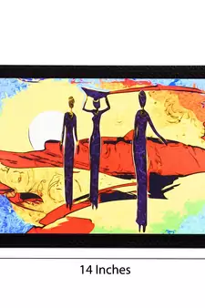 Abstact Women Satin Matt Texture UV Art Painting