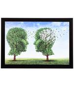 Face In A Tree Satin Matt Texture UV Art Painting