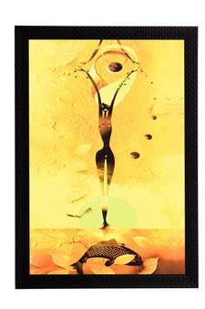 Woman Abstract Satin Matt Texture UV Art Painting