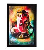 Colorful Lord Ganesha Matt Textured UV Art Painting