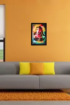 Colorful Lord Ganesha Matt Textured UV Art Painting