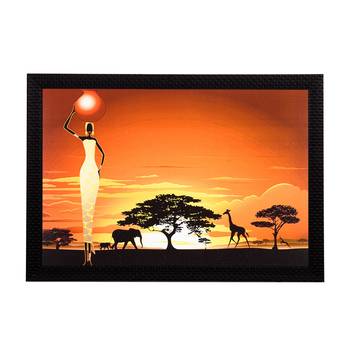 Abstract Tribal Woman Satin Matt Texture UV Art Painting 1