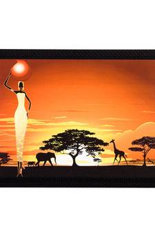 Abstract Tribal Woman Satin Matt Texture UV Art Painting