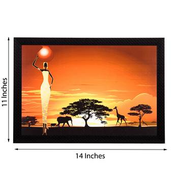 Abstract Tribal Woman Satin Matt Texture UV Art Painting 2