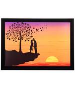 Love On Cliff Satin Matt Texture UV Art Painting