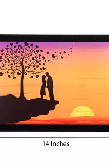 Love On Cliff Satin Matt Texture UV Art Painting