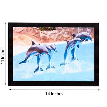 Dolphins Satin Matt Texture UV Art Painting 2