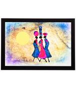 Tribal Women Abstract Satin Matt Texture UV Art Painting