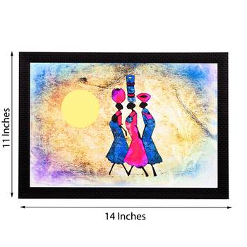 Tribal Women Abstract Satin Matt Texture UV Art Painting 2