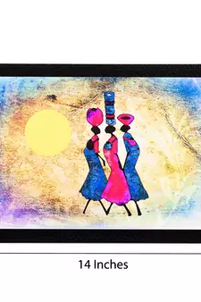 Tribal Women Abstract Satin Matt Texture UV Art Painting