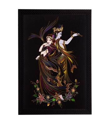 Lord Krishna & Radha Satin Matt Texture UV Art Painting 1