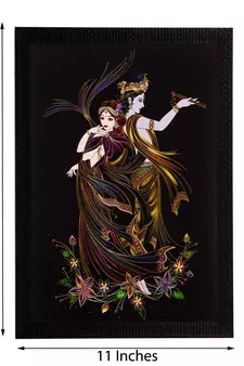 Lord Krishna & Radha Satin Matt Texture UV Art Painting