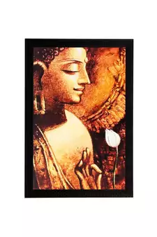Lord Buddha Matt Textured UV Art Painting
