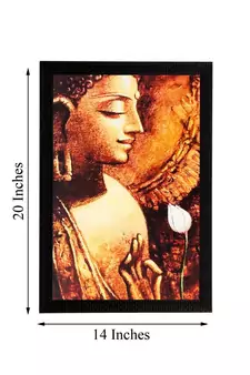 Lord Buddha Matt Textured UV Art Painting