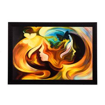 Women Face Abstract Satin Matt Texture UV Art Painting 1