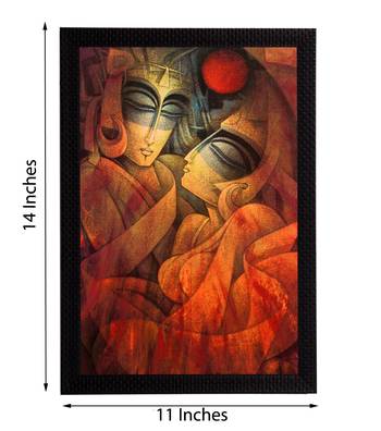 Radha Krishna Abstract Satin Matt Texture UV Art Painting 2