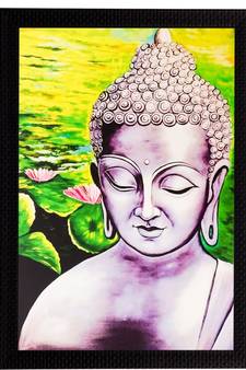 Lord Buddha Matt Textured UV Art Painting