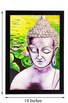 Lord Buddha Matt Textured UV Art Painting