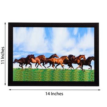 Black & Brown Horses Satin Matt Texture UV Art Painting 2