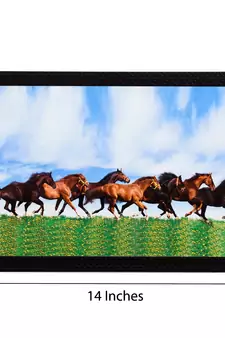 Black & Brown Horses Satin Matt Texture UV Art Painting