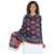 Navy & Multicolor Viscose Rayon Woven Design Shawl