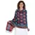 Navy & Multicolor Viscose Rayon Woven Design Shawl