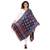 Navy & Multicolor Viscose Rayon Woven Design Shawl