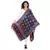 Navy & Multicolor Viscose Rayon Woven Design Shawl