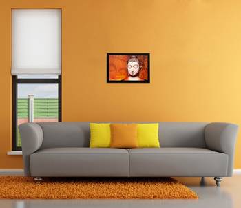 Meditating Lord Buddha Matt Textured UV Art Painting 2