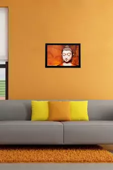 Meditating Lord Buddha Matt Textured UV Art Painting