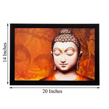Meditating Lord Buddha Matt Textured UV Art Painting 3