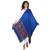 Royal Blue & Multicolor Viscose Rayon Woven Design Shawl