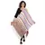 White & Multicolor Viscose Rayon Woven Design Shawl