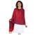 Red & Navy Viscose Rayon Woven Design Shawl