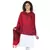 Red & Navy Viscose Rayon Woven Design Shawl