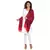 Red & Navy Viscose Rayon Woven Design Shawl