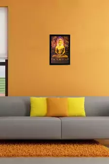 Lord Buddha Matt Textured UV Art Painting