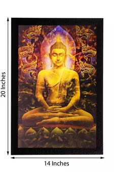Lord Buddha Matt Textured UV Art Painting
