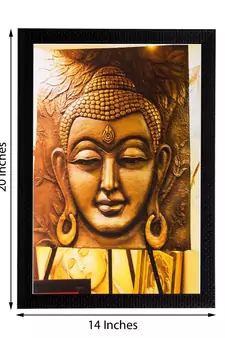Lord Buddha Matt Textured UV Art Painting