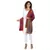 Wine & Multicolor modal Woven Design Shawl