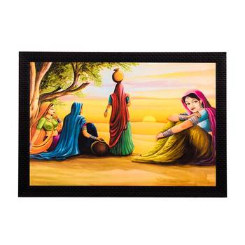 Village Women Satin Matt Texture UV Art Painting 1