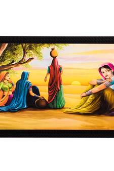 Village Women Satin Matt Texture UV Art Painting