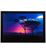Blue Sunset Satin Matt Texture UV Art Painting